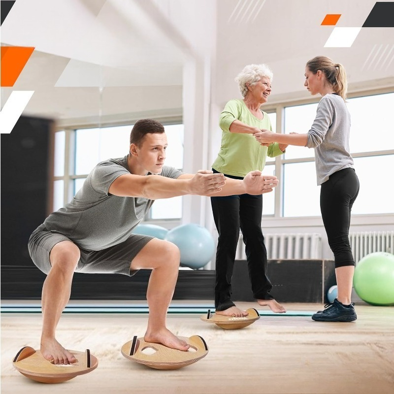 Wooden Fitness Balance Board A - đánh giá và giá Yoga Fitness Training